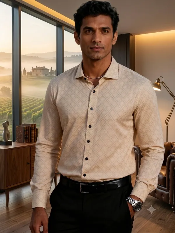 Textured_Cotton_Slim_Fit_Shirt_For_Men