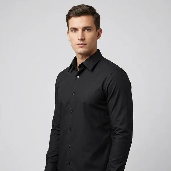 Black_Cotton_Formal_Shirt_For_Men