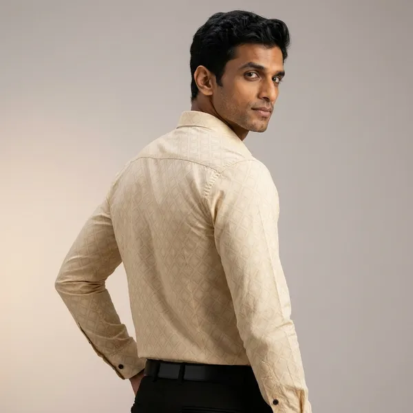 Textured_Cotton_Slim_Fit_Shirt_For_Men