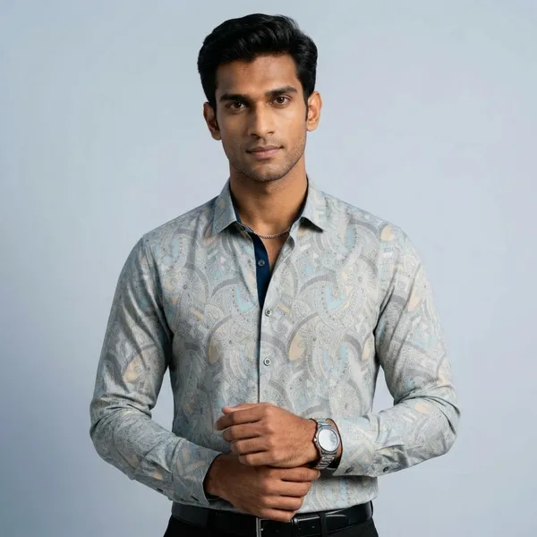 Light_Blue_Paisley_Print_Full_Sleeve_Formal_Shirt_For_Men