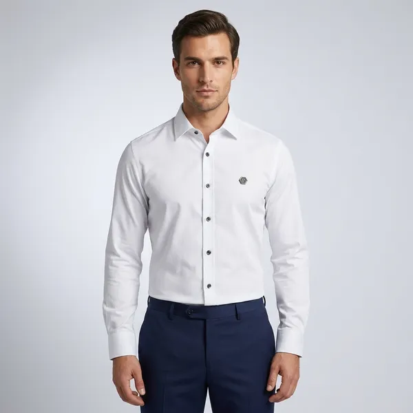 White_Rayon_Slim_Fit_Formal_Shirt_For_Men
