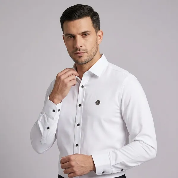 White_Rayon_Slim_Fit_Formal_Shirt_For_Men
