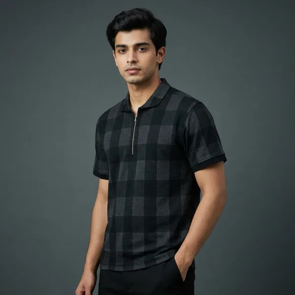 Black_Striped_Polo_T-Shirt_For_Men