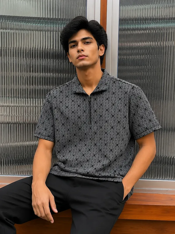 The_PARIBITO_Midnight_Matrix_Zip_Polo_T-Shirt_for_Men