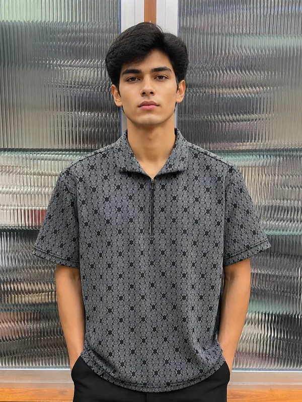 The_PARIBITO_Midnight_Matrix_Zip_Polo_T-Shirt_for_Men