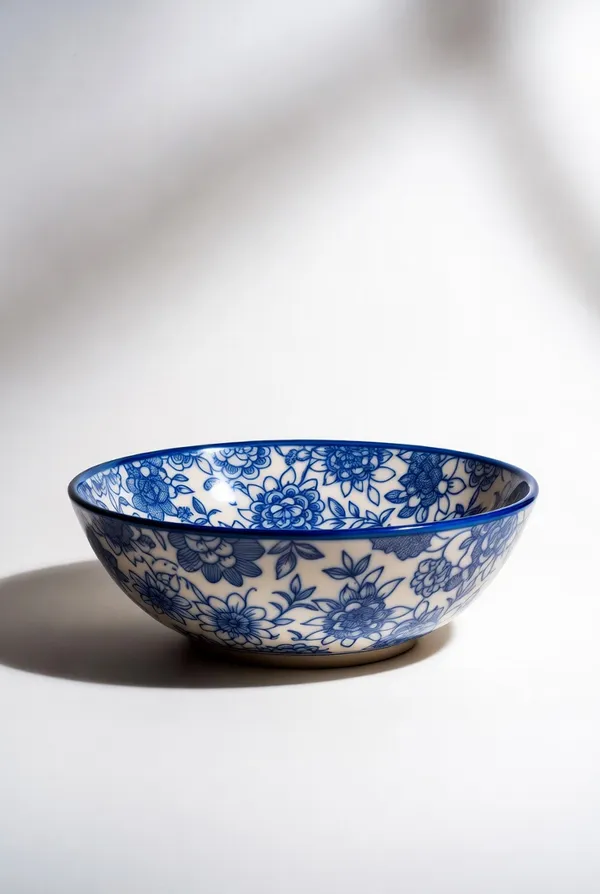 Blue_Pottery_Floral_Blue_And_White_Serving_Bowl