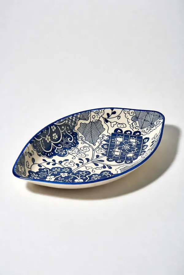 Blue_Pottery_Blue_And_White_Oval_Serving_Dish