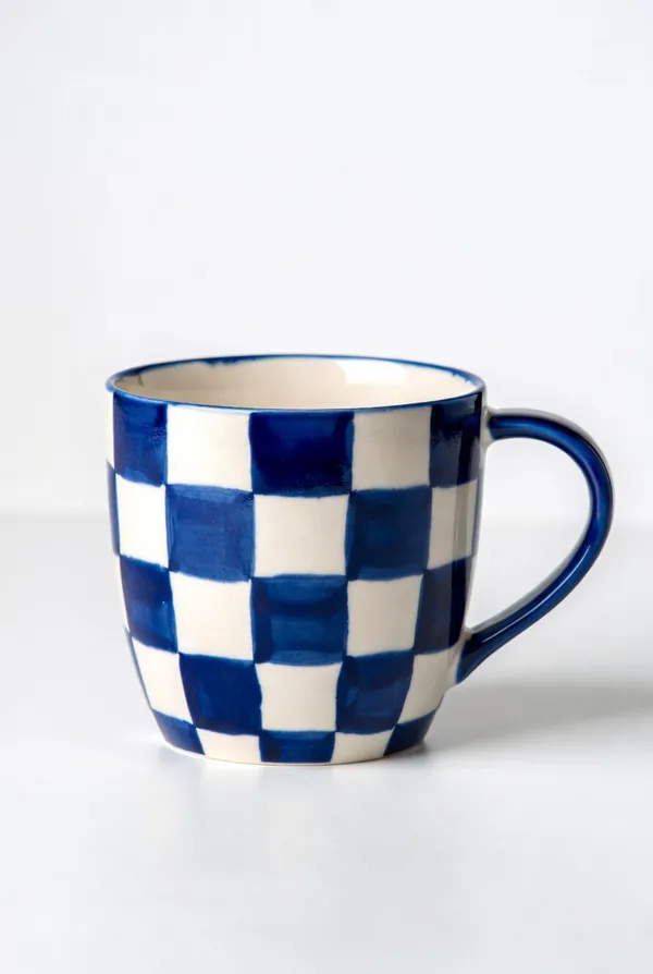 Blue_Pottery_Checkered_Blue_And_White_Coffee_Mug