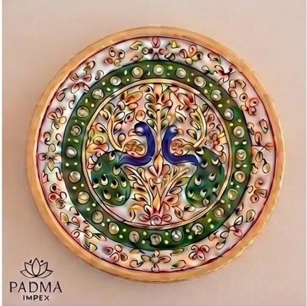 Blue_Pottery_Multicolour_Hand_Painted_Meenakari_Marble_Plate