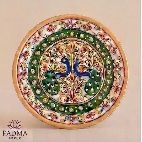 Blue_Pottery_Multicolour_Hand_Painted_Meenakari_Marble_Plate