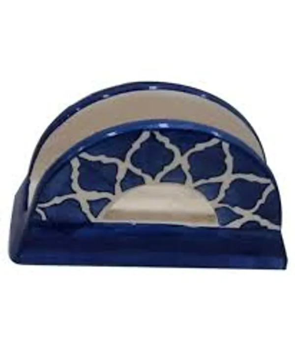 Blue_Pottery_Hand_Painted_Moroccan_Lattice_Napkin_Holder