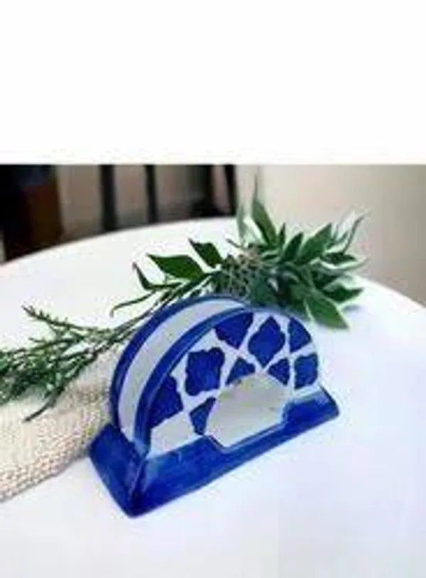 Blue_Pottery_Hand_Painted_Moroccan_Lattice_Napkin_Holder