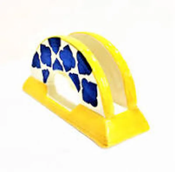 Blue_Pottery_Hand_Painted_Moroccan_Lattice_Napkin_Holder