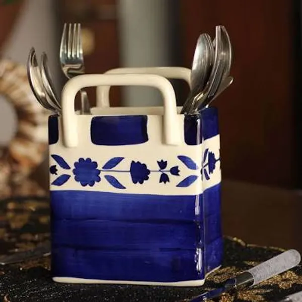Blue_Pottery_Blue_Hand_Painted_Blue_Pottery_Square_Planter_Pen_Holder