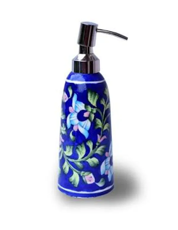 Blue_Pottery_Multicolour_Floral_Soap_Dispenser
