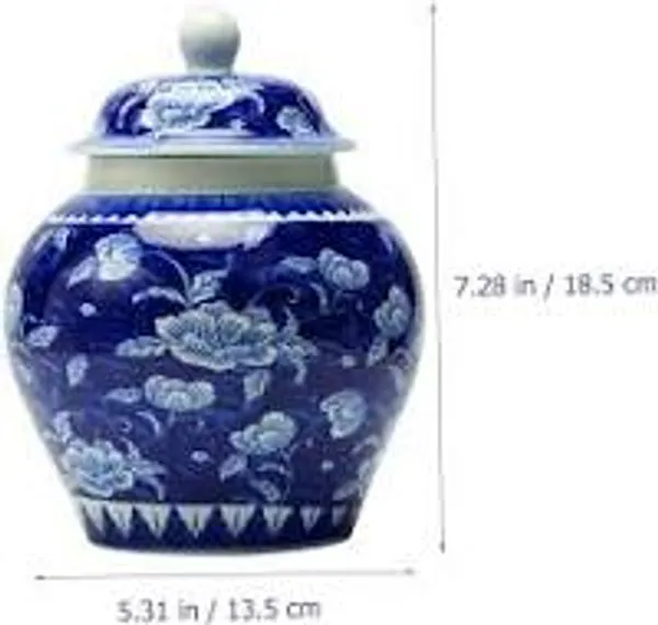 Blue_Pottery_Home_Decor_Azure_Floral_Ginger_Jar
