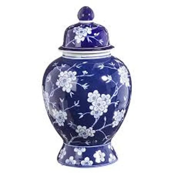 Blue_Pottery_Home_Decor_Azure_Floral_Ginger_Jar