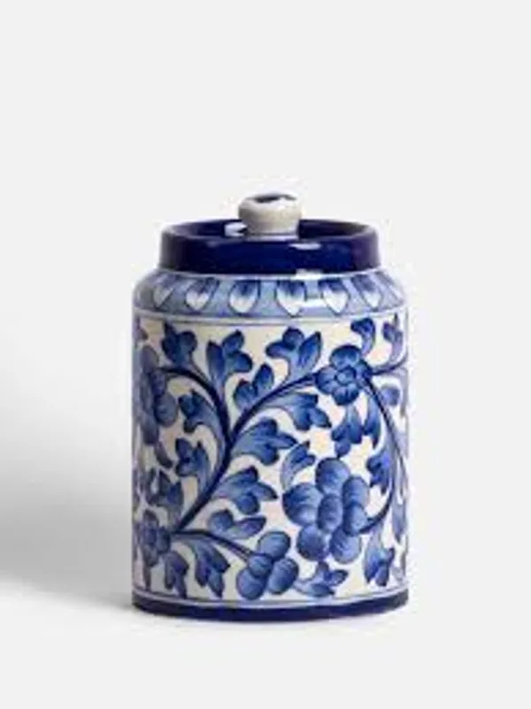 Blue_Pottery_Indigo_Vine_Pattern_Ginger_Jar