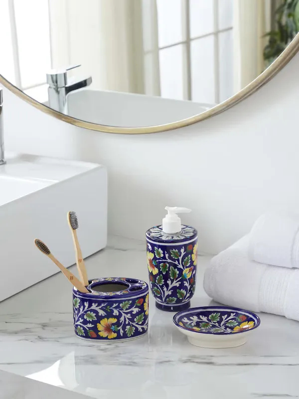 Blue_Pottery_Blue_Floral_Dispenser