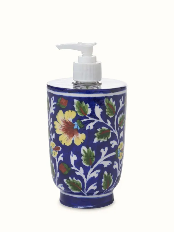 Blue_Pottery_Blue_Floral_Dispenser