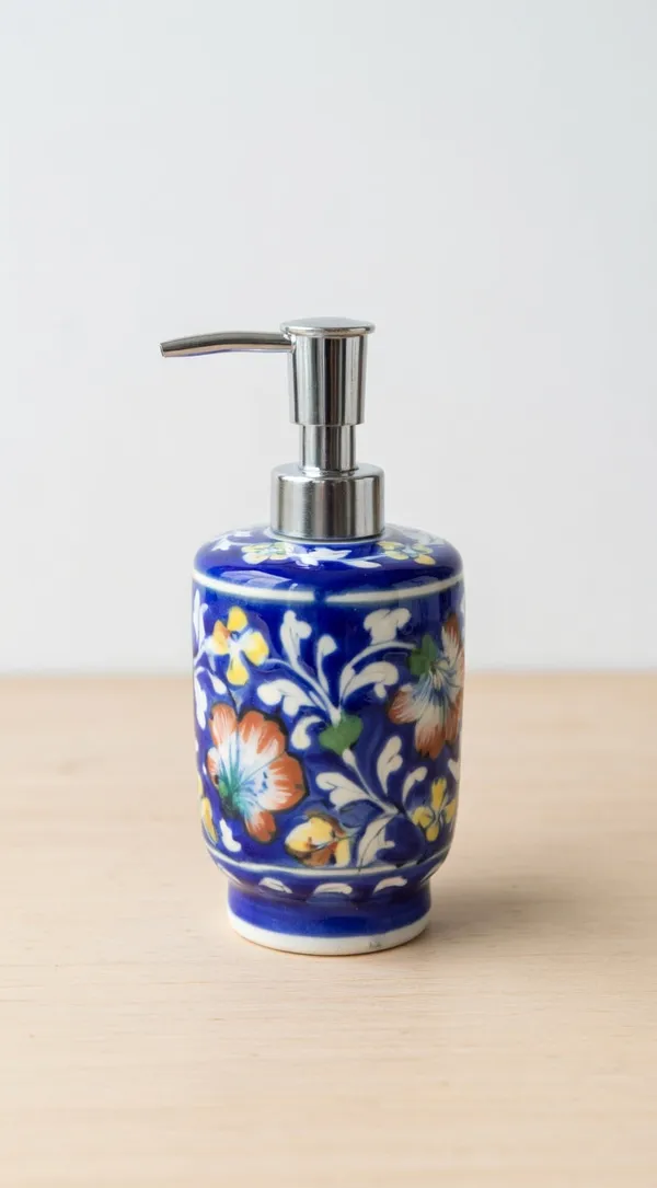 Blue_Pottery_Blue_Floral_Dispenser