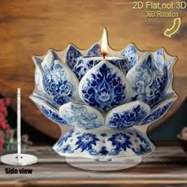 Blue_Pottery_Decorative_Blue_Lotus_Bloom_Candle_Holder