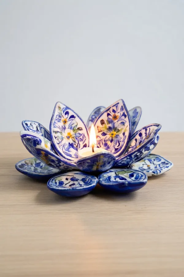 Blue_Pottery_Decorative_Blue_Lotus_Bloom_Candle_Holder