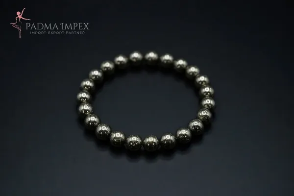 Silver_Bead_Metallic_Pyrite_Bracelet_For_Women