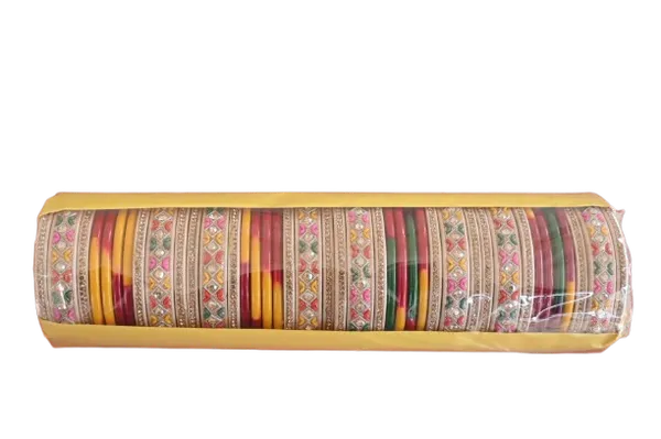 Multicolour_Plastic_Kundan_Work_Lac_Bangle_Set_For_Women