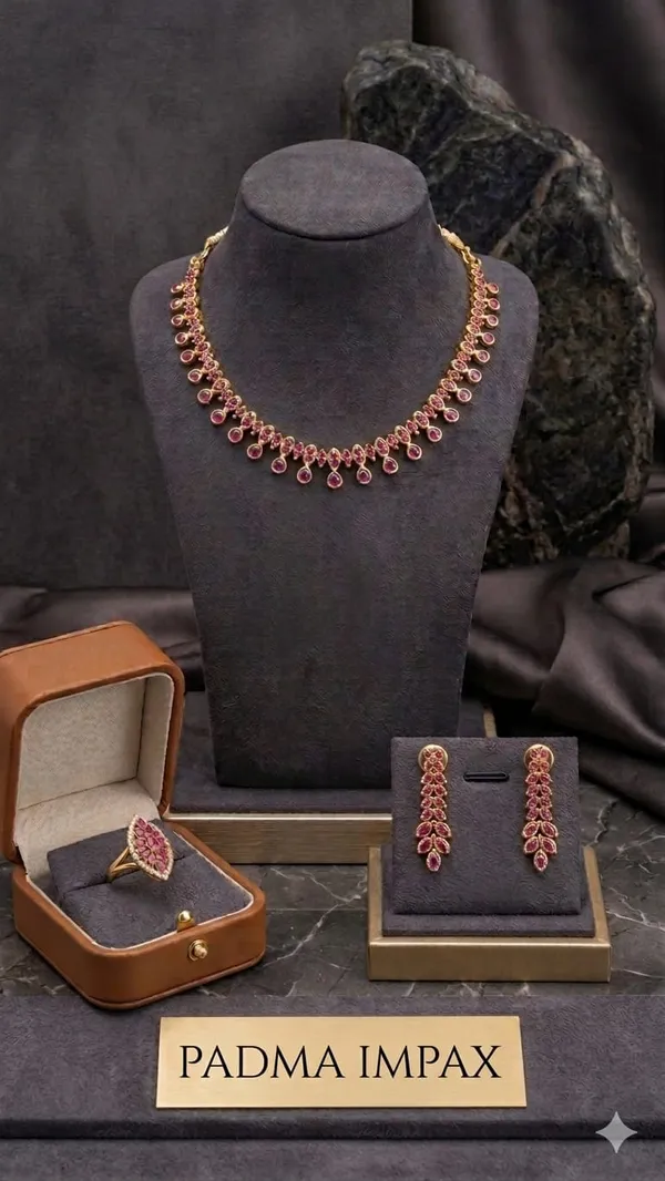 Maroon_Gold_Plated_Crimson_Blossom_Ruby_Jewelry_Set_For_Women