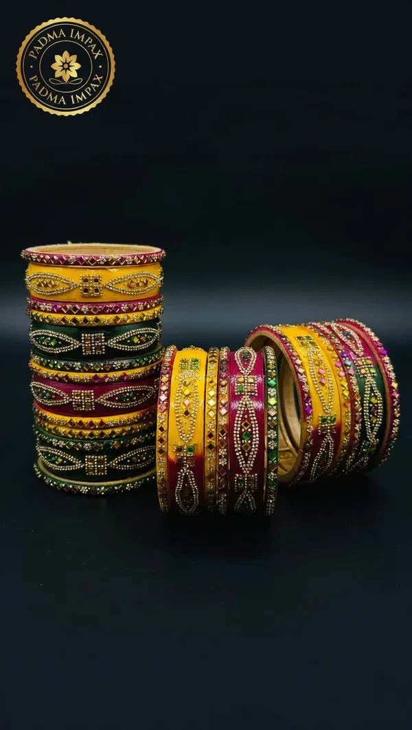 Multicolour_Lacquer_Traditional_Meenakari_Bangle_Set_For_Women