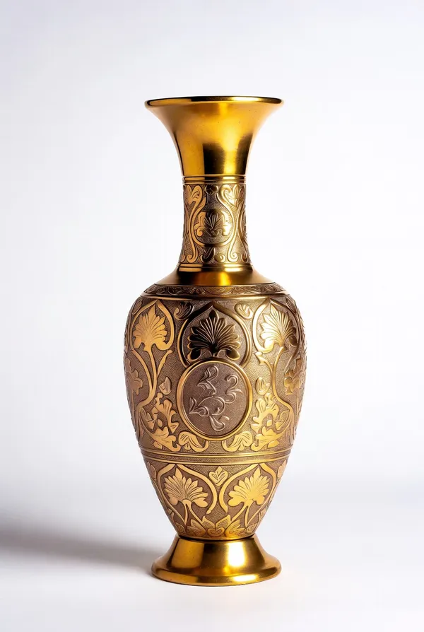 Brass_Floral_Engraved_Golden_Decorative_Vase