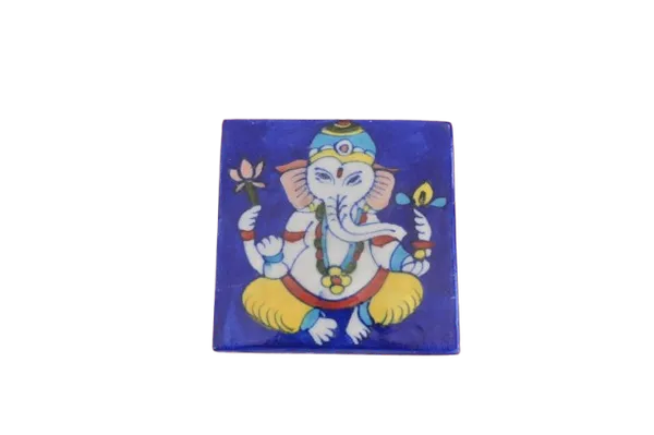 Blue_Pottery_Decorative_Ganesha_Design_Blue_Decorative_Tile