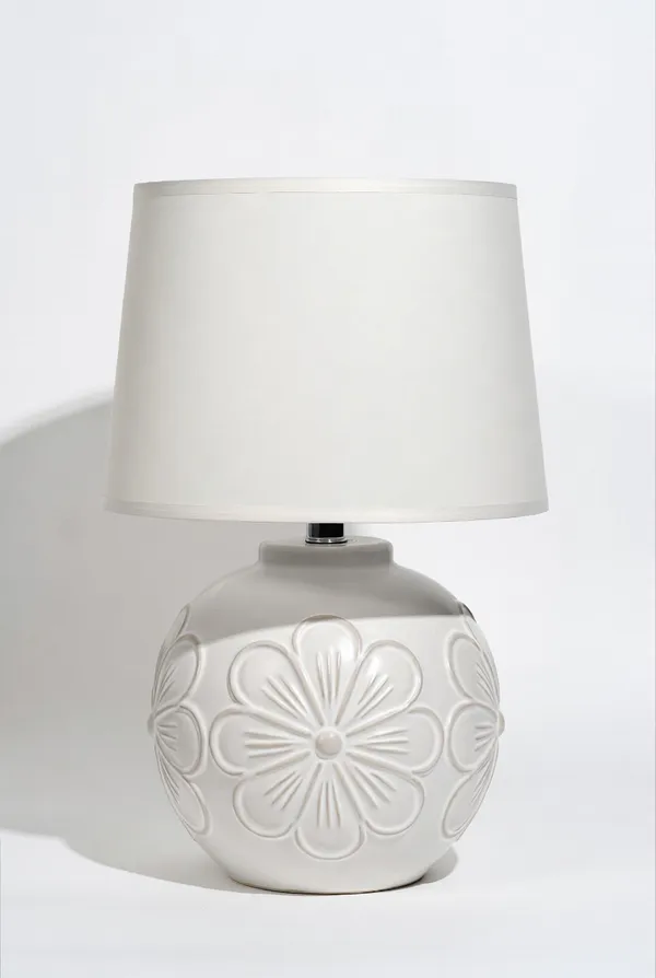 Blue_Pottery_Decorative_Floral_Embossed_Table_Lamp