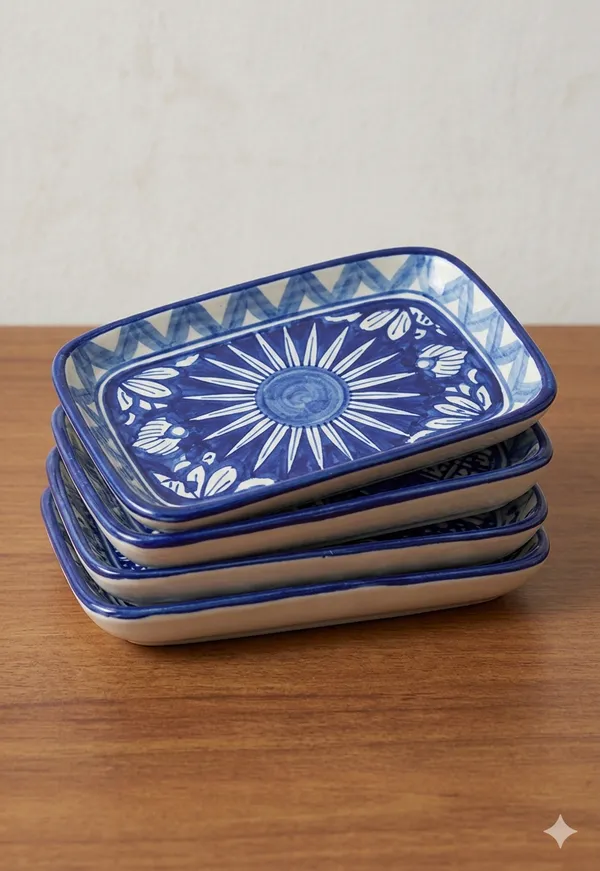 Blue_Pottery_Decorative_Blue_And_White_Rectangular_Serving_Tray_Set_Of_5