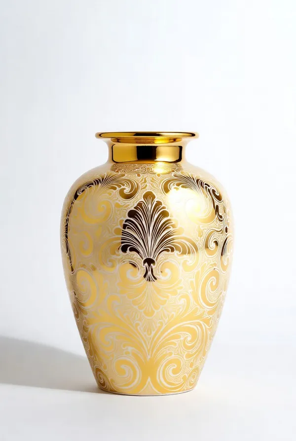 Metal_Floral_Embossed_Golden_Decorative_Vase