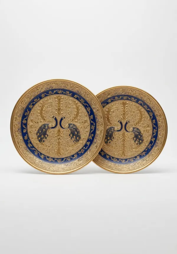 Brass_Traditional_Peacock_Decorative_Plate_Set_Of_2
