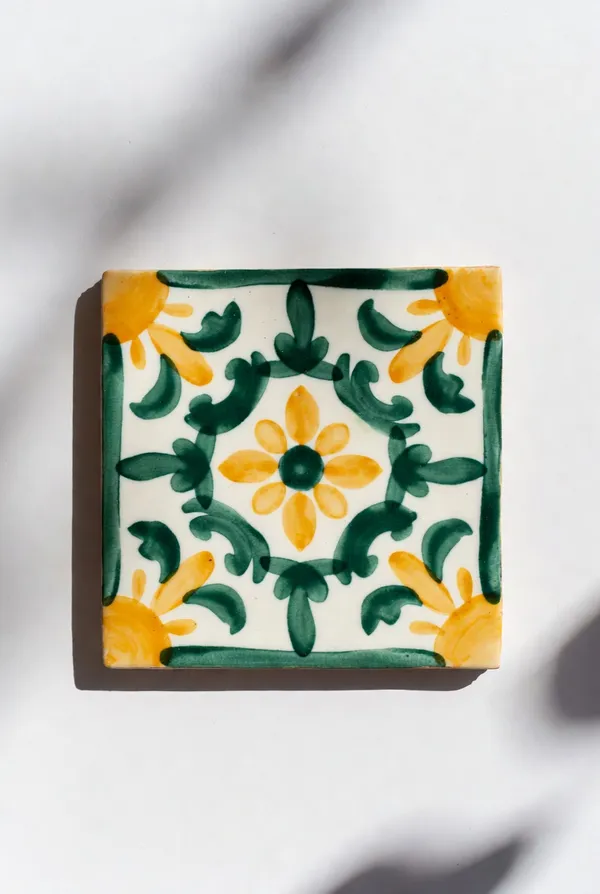 Blue_Pottery_Hand-Painted_Floral_Multicolour_Decorative_Tile