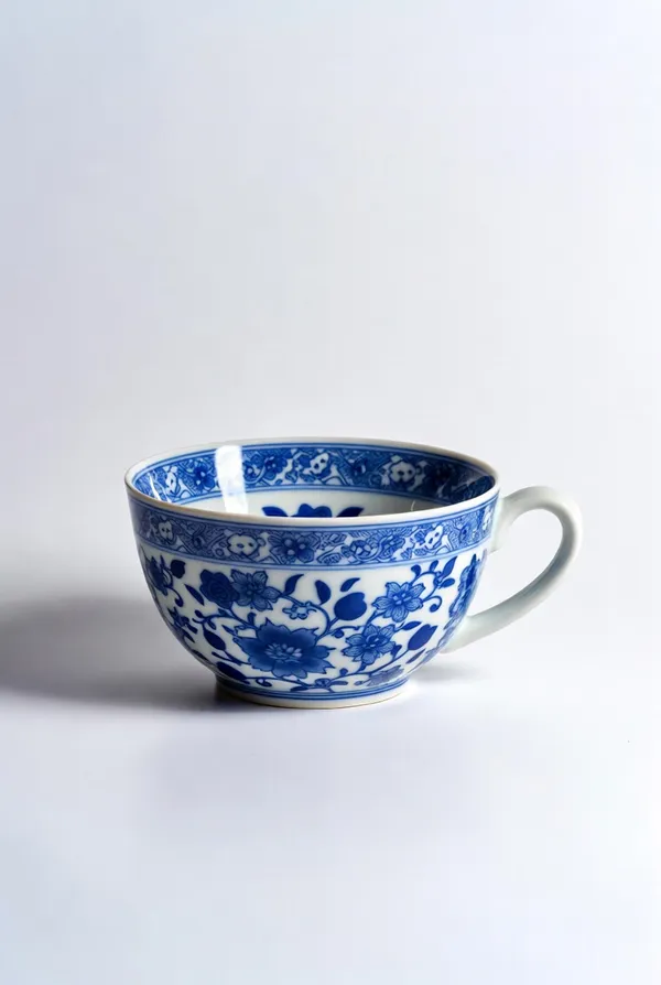Blue_Pottery_Floral_Print_Blue_White_Tea_Cup