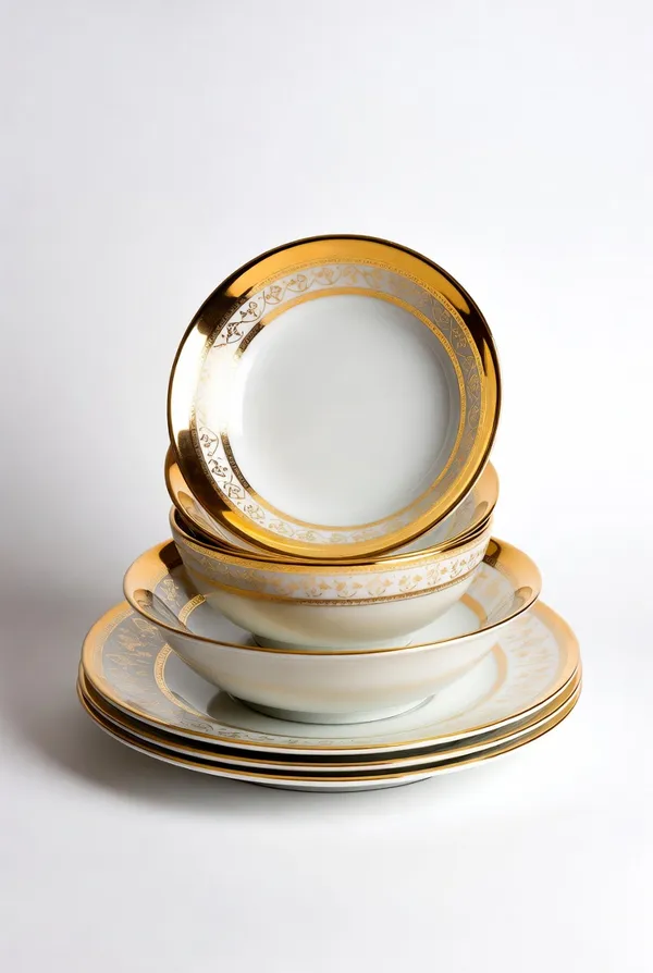 Porcelain_Gold_Rimmed_White_Dinnerware_Set