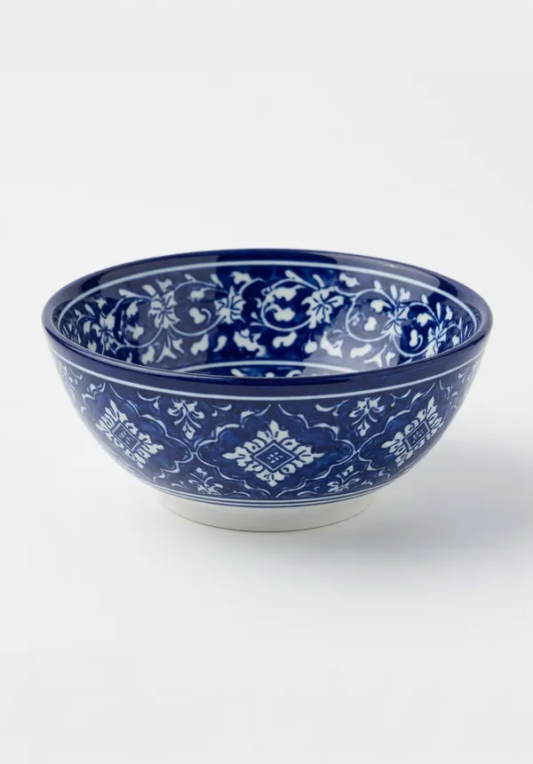 Blue_Pottery_Floral_Print_Blue_And_White_Decorative_Bowl