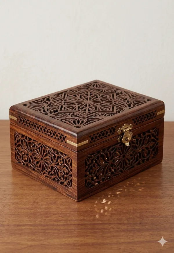 Sheesham_Wood_Lattice_Work_Decorative_Jewelry_Box