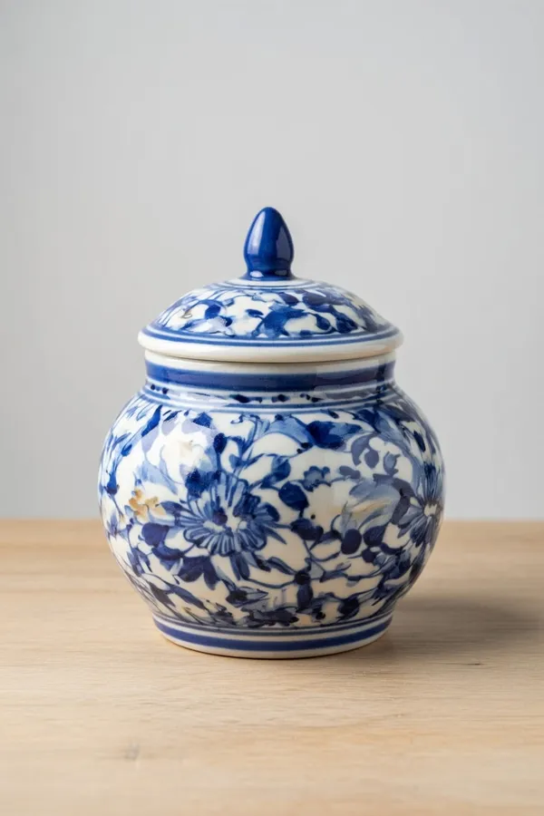 Blue_Pottery_Blue_White_Ginger_Jar_With_Lid