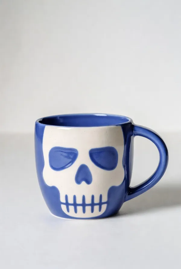 Blue_Pottery_Skull_Blue_And_White_Mug