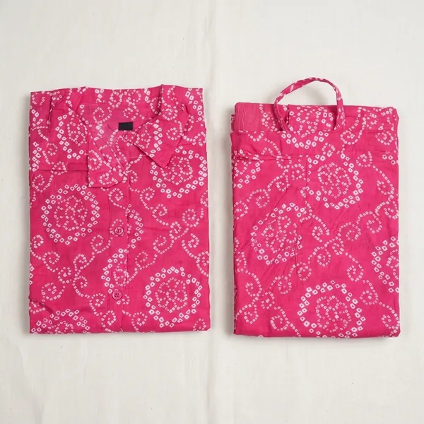 Pink_Cotton_Bandhani_Stitched_Suit_Set_For_Women
