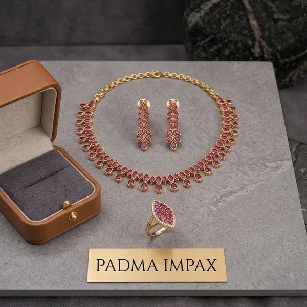 Maroon_Gold_Plated_Crimson_Blossom_Ruby_Jewelry_Set_For_Women