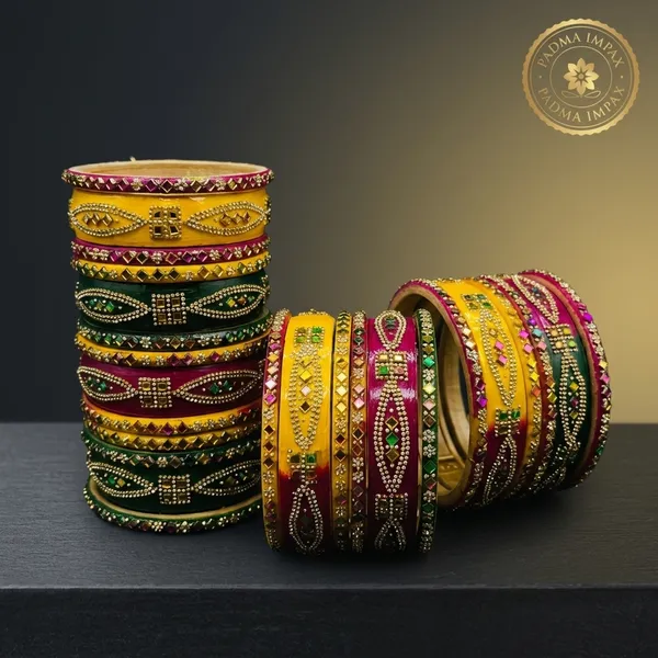 Multicolour_Lacquer_Traditional_Meenakari_Bangle_Set_For_Women
