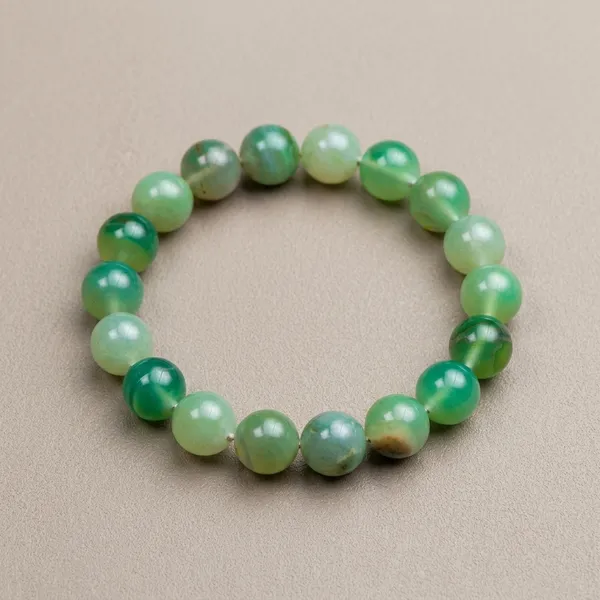 Green_Bead_Agate_Bracelet_For_Women