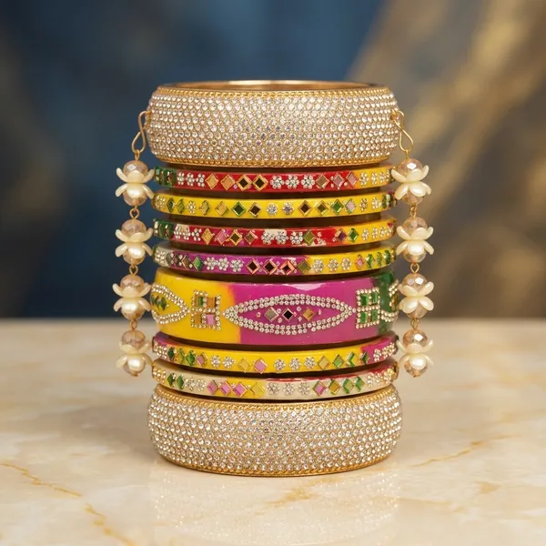 Multicolour_Plastic_Resin_Festive_Bridal_Chura_Set_For_Women