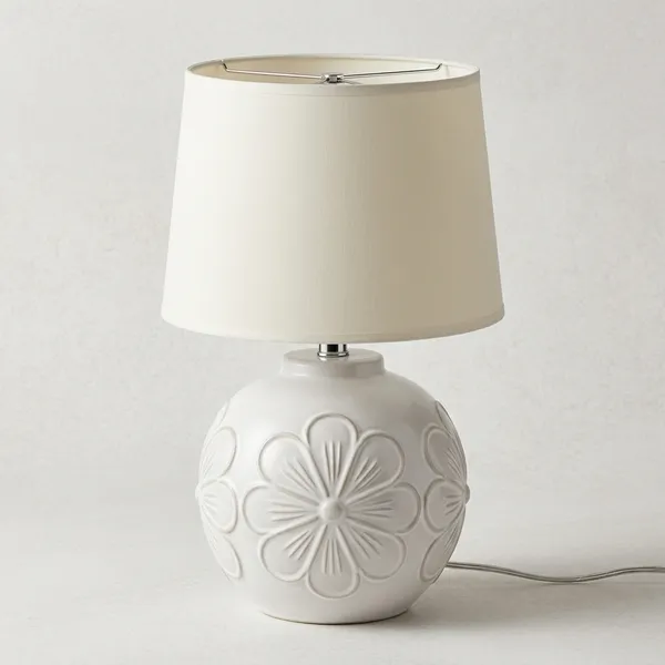 Blue_Pottery_Decorative_Floral_Embossed_Table_Lamp